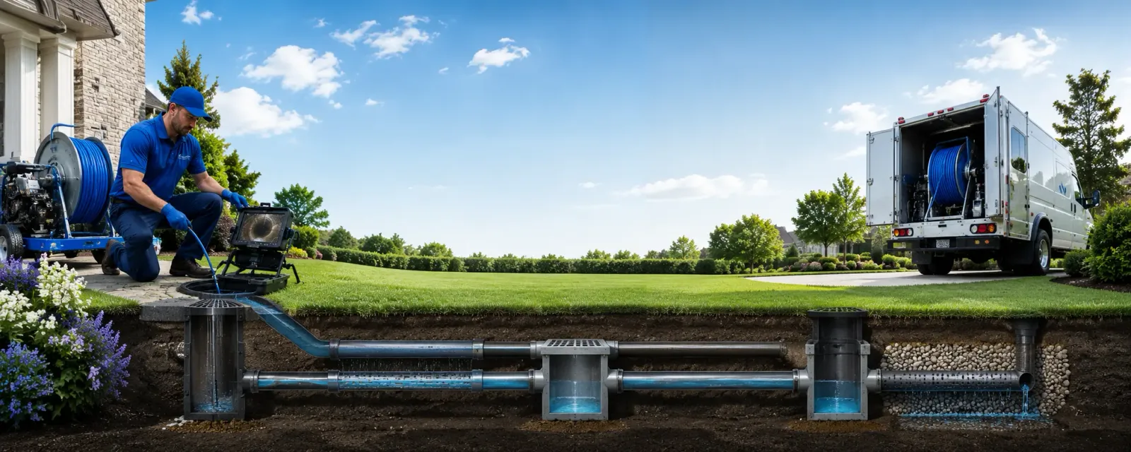 Outdoor drain cleaning information for Parker, KS